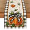 Pumpkin Bow Buffalo Plaid Fall Table Runner,Seasonal Autumn Kitchen Dining Table Decoration for Home Party Decor 13x72 Inch